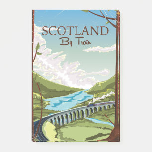 Post-it® Affiche de voyage vintage sur les Highlands d'Écos