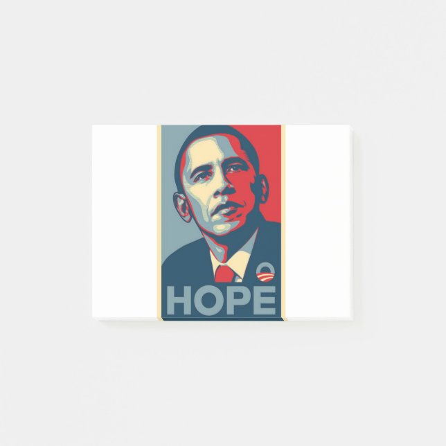 Post-it® Affiche d'espoir de Barack Obama (Devant)
