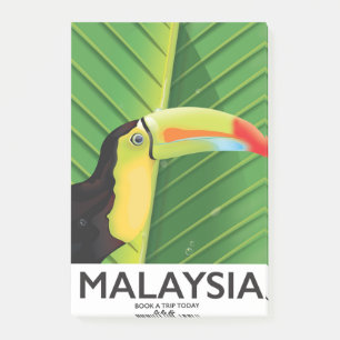Post-it® Affiche touristique malaisienne Toucan
