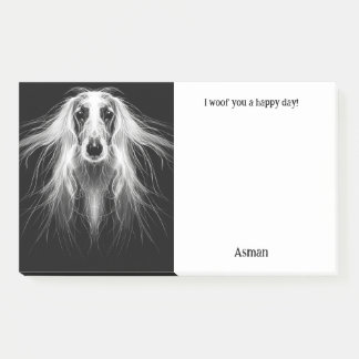 Post-it® Afghan Hound Nom du chien d'art Abstrait