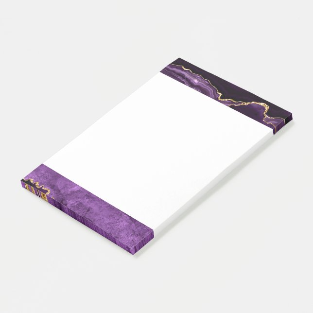 Post-it® Agate Violet violet or Parties scintillant Géode (Incliné)