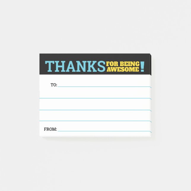 Post-it® Aide à la reconnaissance de l'employé merci kudos  (Devant)