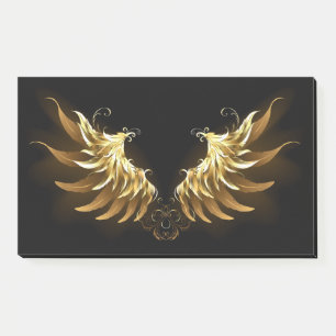 Post-it® Ailes d'Ange d'or sur arrière - plan noir