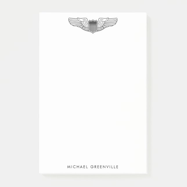 Post-it® Ailes du pilote de la Force aérienne avec texte pe (Devant)