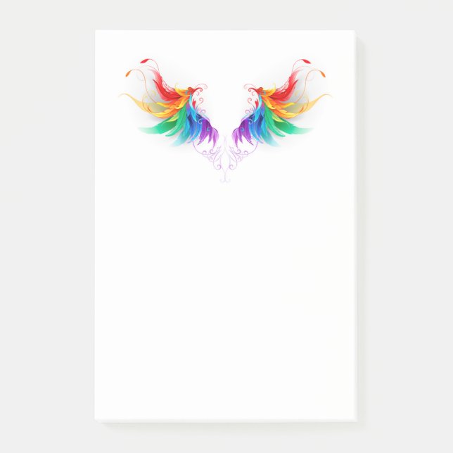 Post-it® Ailes fluffy arc-en-ciel (Devant)