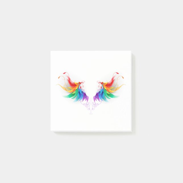 Post-it® Ailes fluffy arc-en-ciel (Devant)