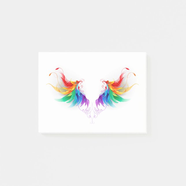 Post-it® Ailes fluffy arc-en-ciel (Devant)