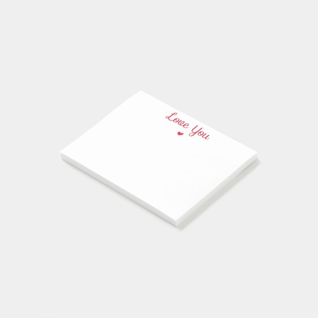 Post-it® Aimez votre coeur rouge (Incliné)