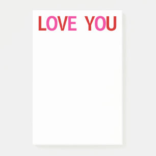 Post-it® Aimez Vous Rouge Rose
