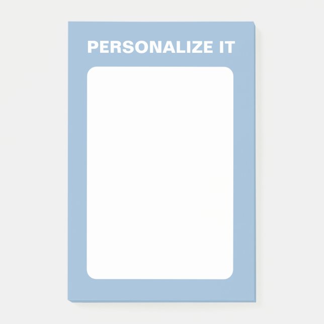 Post-it® Airy Blue Modern Personnalisé Versatile (Devant)