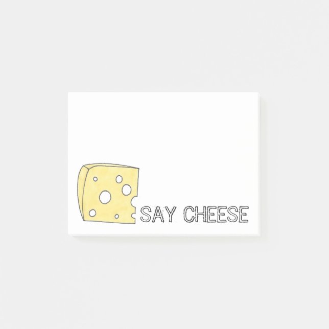 Post-it® Ajouter Fromage Swiss Wedge Holey Fromage Foody (Devant)