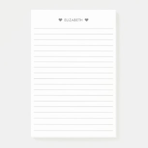 Post-it® Ajouter un nom Police de série simple avec lignes 