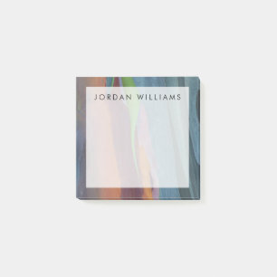 Post-it® Ajouter votre nom  Abstrait D'Arbre À Gomme Arc-En