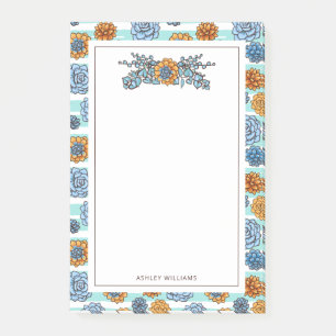 Post-it® Ajouter votre nom   Aquarelle Succulente