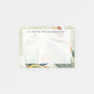 Post-it® Ajouter votre nom Feuilles de palmiers à oiseaux