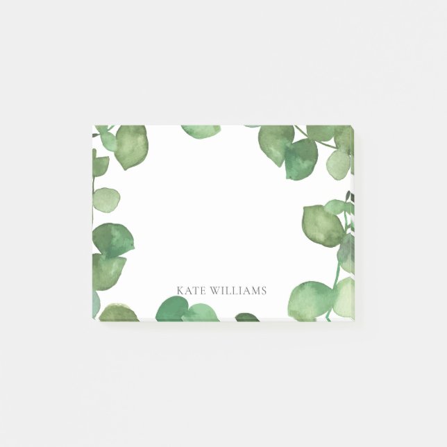 Post-it® Ajouter votre nom Feuilles Eucalyptus (Devant)