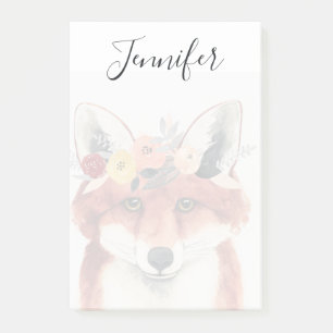 Post-it® Ajouter votre nom Renard forestier de la Couronne