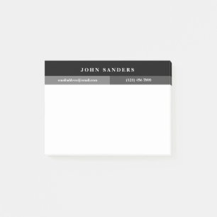 Post-it® Ajouter Votre Nom Simple Grey