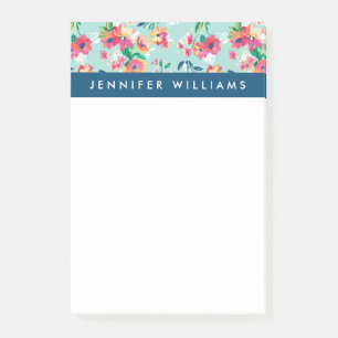 Post-it® Ajoutez votre motif de fleurs peint par   nommé