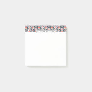 Post-it® Ajoutez votre motif   floral nommé d'art populaire