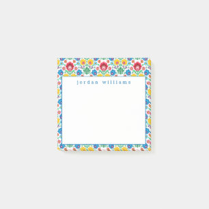 Post-it® Ajoutez votre motif   floral nommé d'art populaire