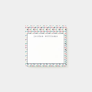Post-it® Ajoutez votre motif géométrique floral d'art