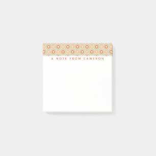 Post-it® Ajoutez votre motif géométrique   vintage nommé