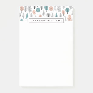 Post-it® Ajoutez votre motif   mignon nommé de forêt de