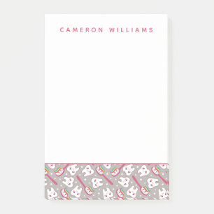 Post-it® Ajoutez votre motif nommé de dents d'arc-en-ciel