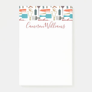 Post-it® Ajoutez votre motif nommé de soins capillaires de