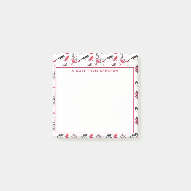Post-it® Ajoutez votre motif nommé de vernis à ongles (Devant)