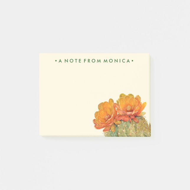 Post-it® Ajoutez votre nom | Cactus Orange Blossoms (Devant)