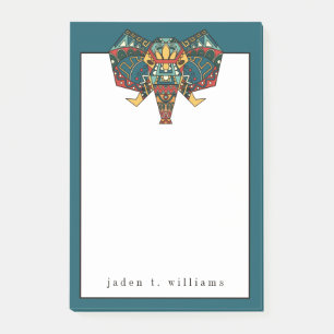 Post-it® Ajoutez votre nom   Eléphant inspiré par l'ethni