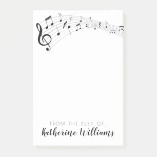 Post-it® Ajoutez votre nom Flux musical de notes