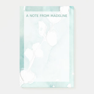 Post-it® Ajoutez votre nom Ginkgo sur Dusty Turquoise - B