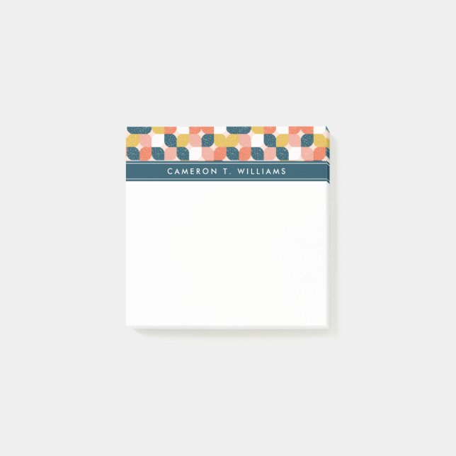 Post-it® Ajoutez votre rétro motif géométrique de Bauhaus (Devant)