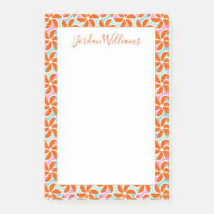 Post-it® Ajoutez votre   rétro motif orange nommé de cale