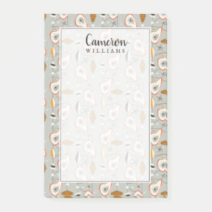 Post-it® Ajoutez votre Teal   géométrique nommé et motif