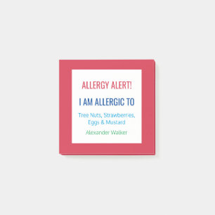 Post-it® Alerte d'allergie alimentaire Alerte de restaurant