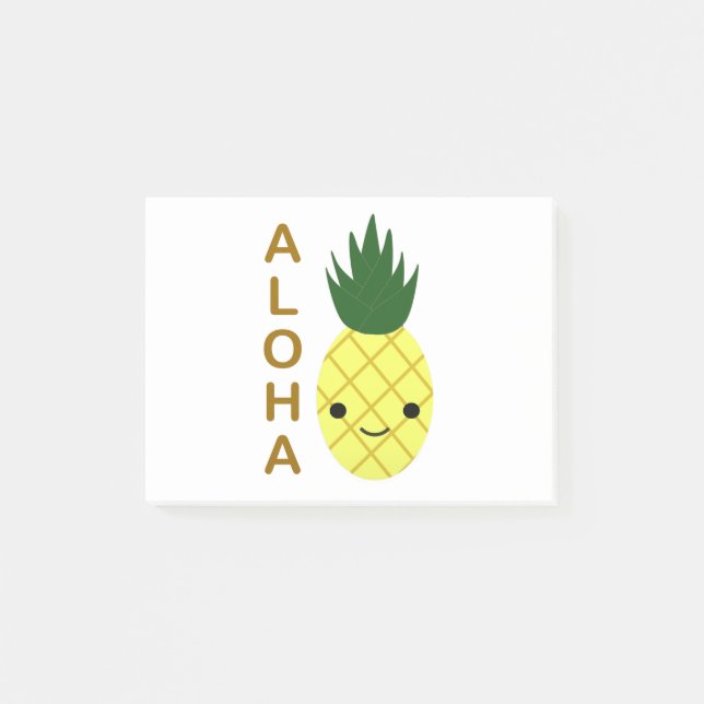 Post-it® Aloha Cute Kawaii Ananas (Devant)