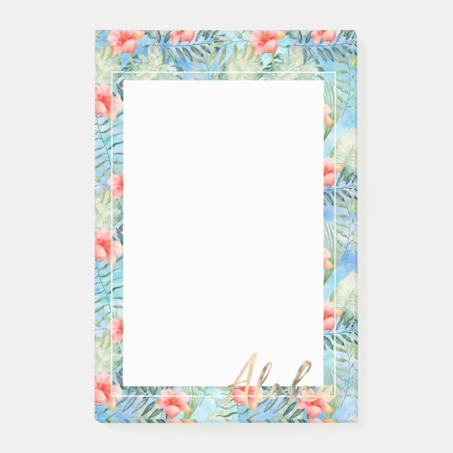 Post-it® Aloha tropical Hibiscus Floral (Devant)