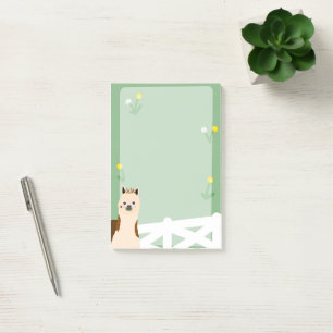 Post-it® Alpaca Dandelions mangeant 6 x 4" Notes collantes