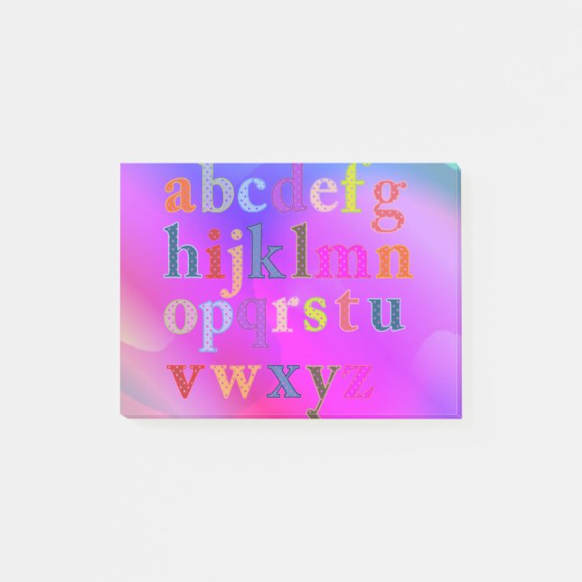 Post-it® Alphabet Publier la note (Devant)