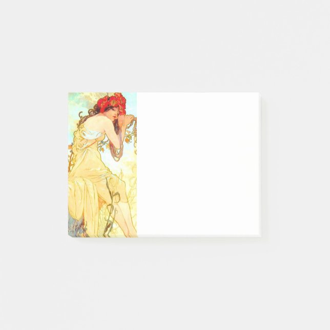 Post-it® Alphonse Mucha Art Nouveau Été (Devant)