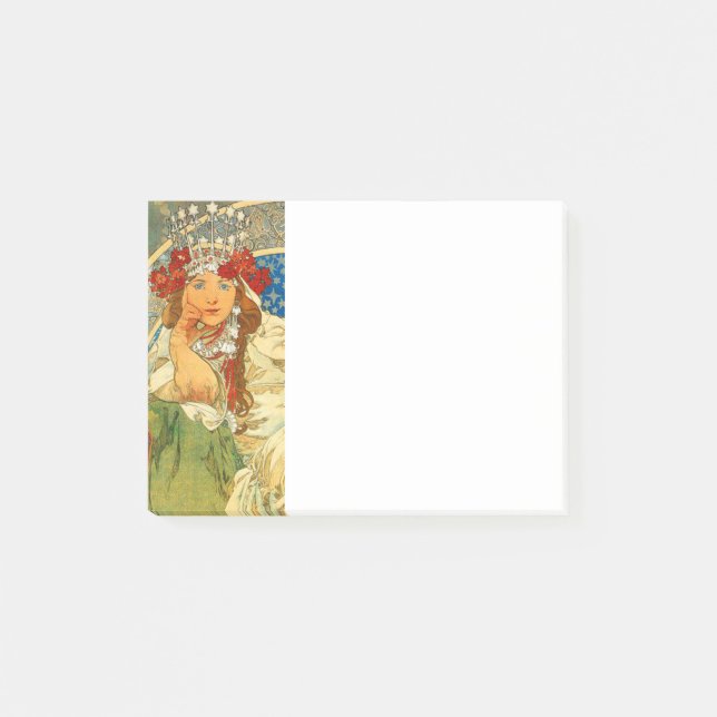 Post-it® Alphonse Mucha Art Nouveau Princesse Hyacinth (Devant)