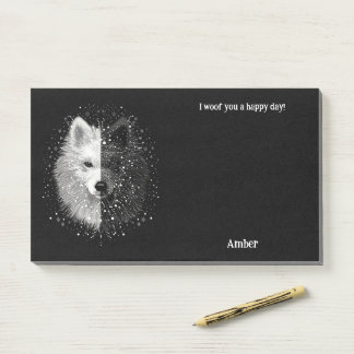 Post-it® American Eskimo Abstrait Art Dog Name