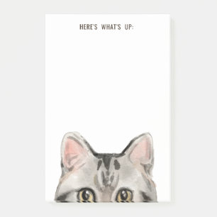 Post-it® American Grey Tabby Cat   Modifier le texte maman 
