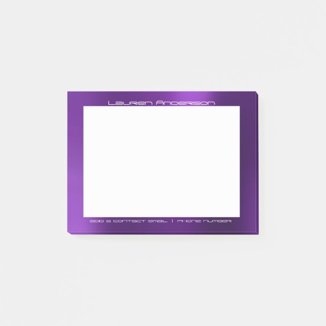 Post-it® Améthyste Plum violet Bureau Personnalisé (Devant)