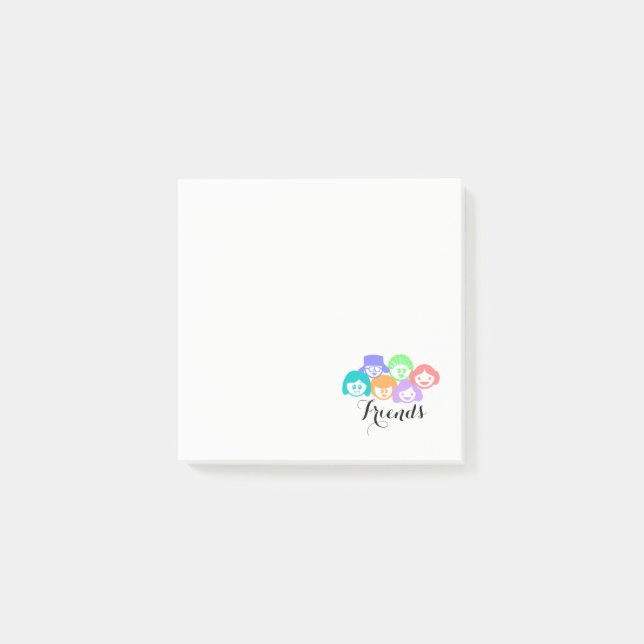 Post-it® "Amis" Amitié Sticky Notes, Publier Des Notes (Devant)