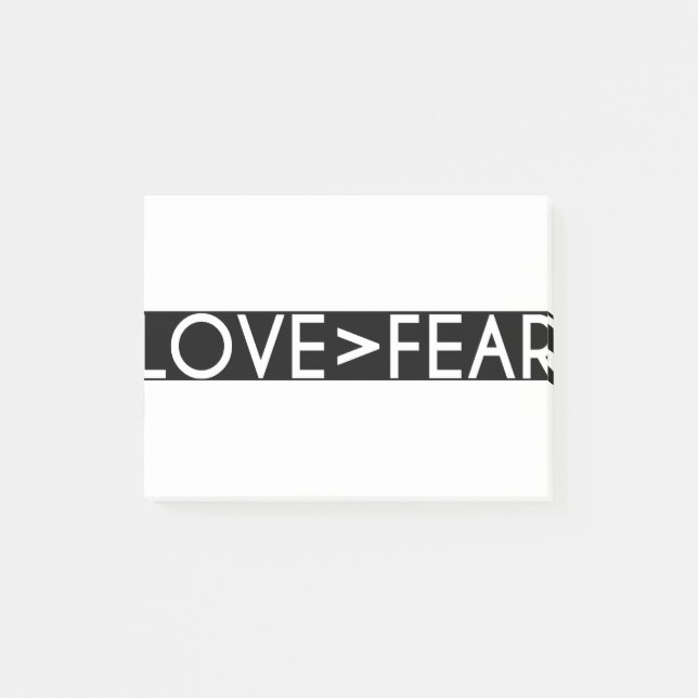 Post-it® Amour > crainte - l'amour est plus grand que la (Devant)